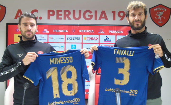 Perugia calcio, arrivati in rosa Alessandro Favalli e Mattia Minesso